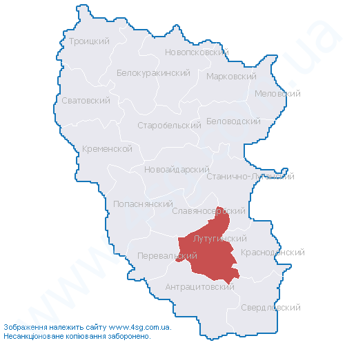 Карта луганской области лутугино