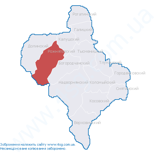 Карта ивано франковской области с городами и селами